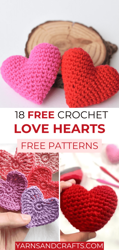 free crochet heart patterns