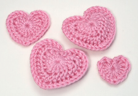 free crochet heart patterns