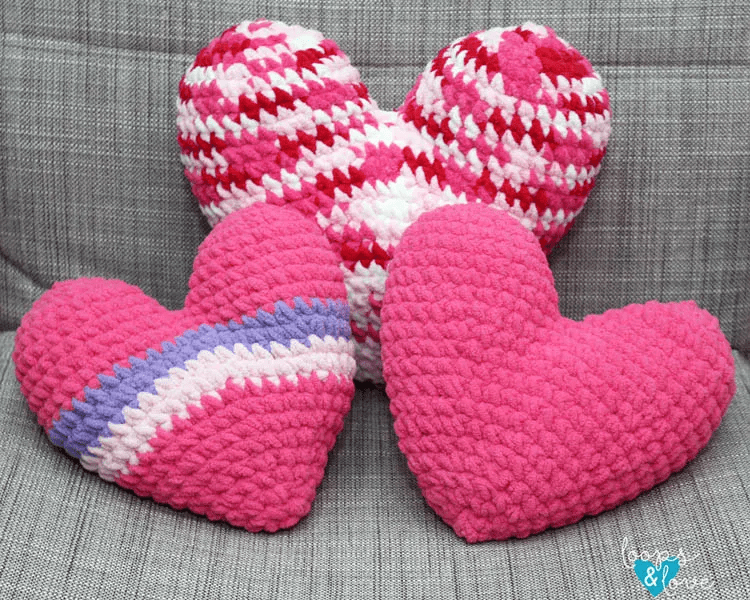 free crochet heart patterns