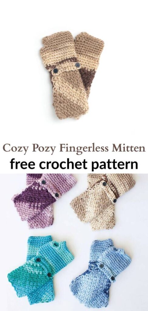 Free crochet mitten pattern Pinterest