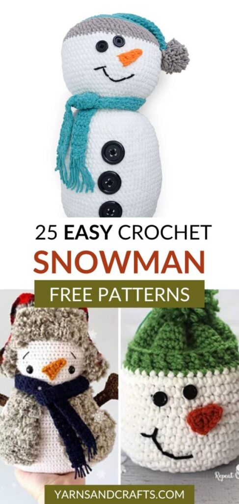 free crochet snowman patterns Pinterest