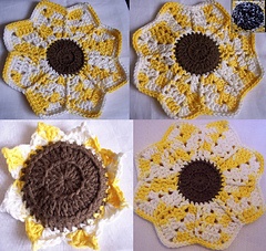 Free crochet sunflower pattern