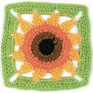 Free crochet sunflower pattern
