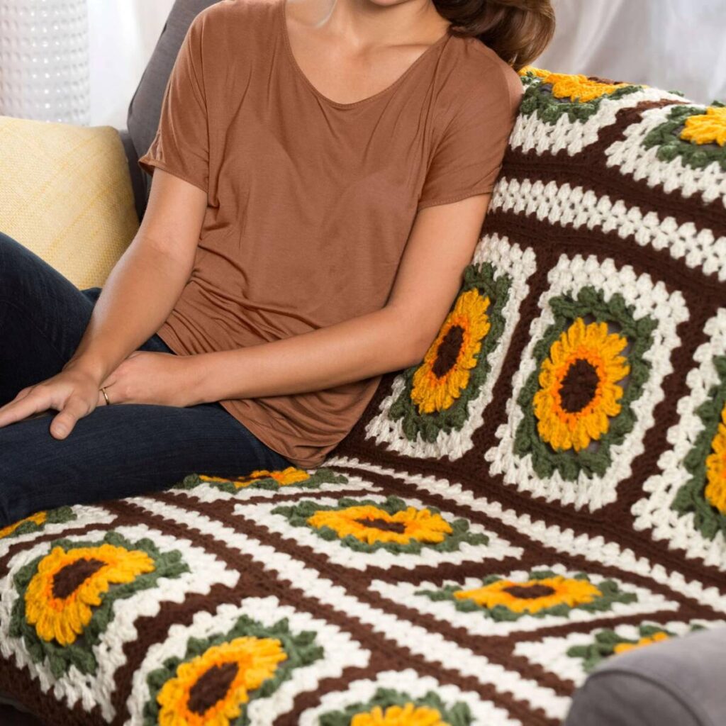 Free crochet sunflower pattern