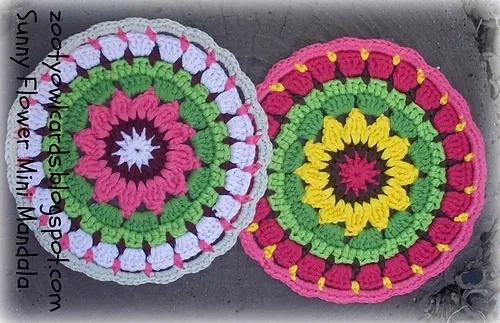 Free crochet sunflower pattern