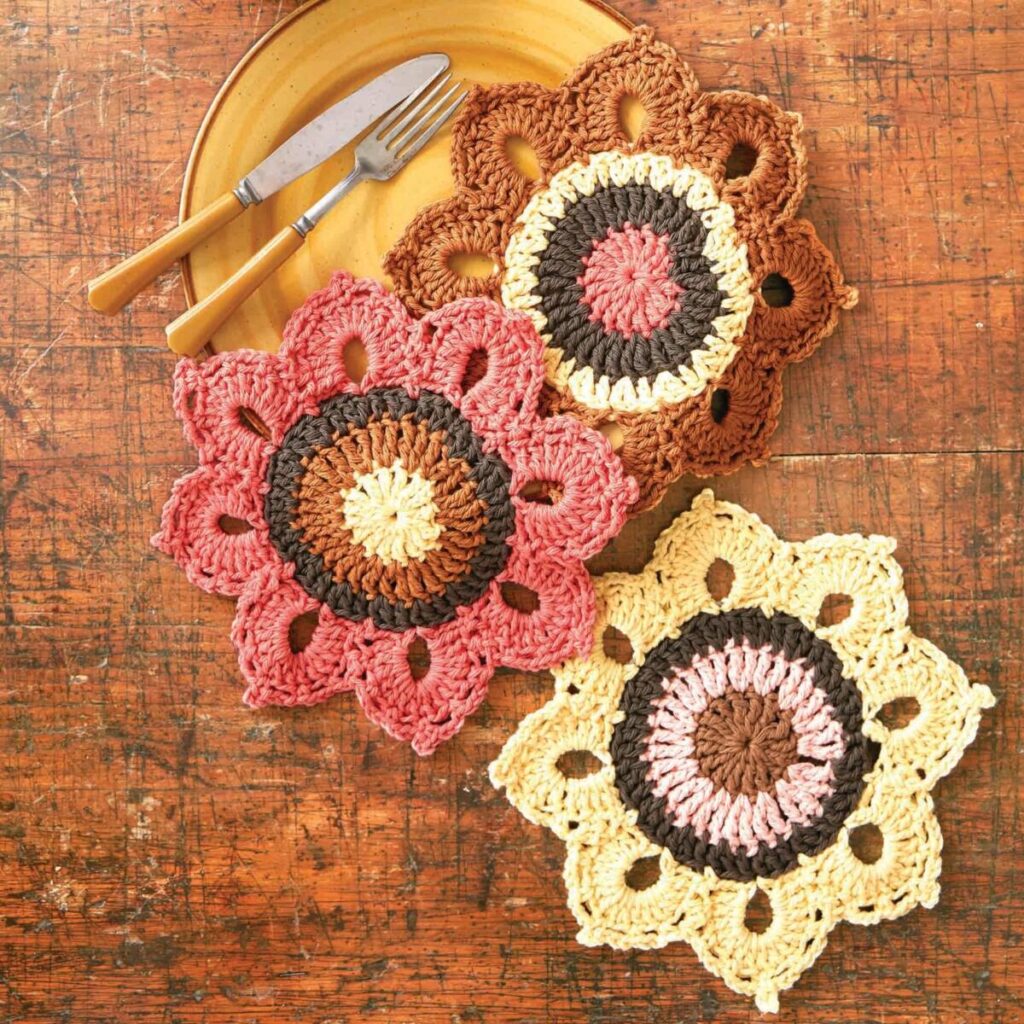 Free crochet sunflower pattern