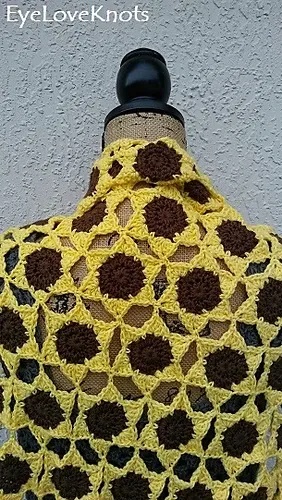 Free crochet sunflower pattern