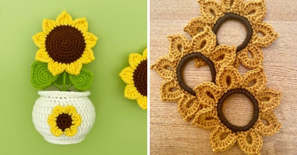 free crochet sunflower patterns featured image
