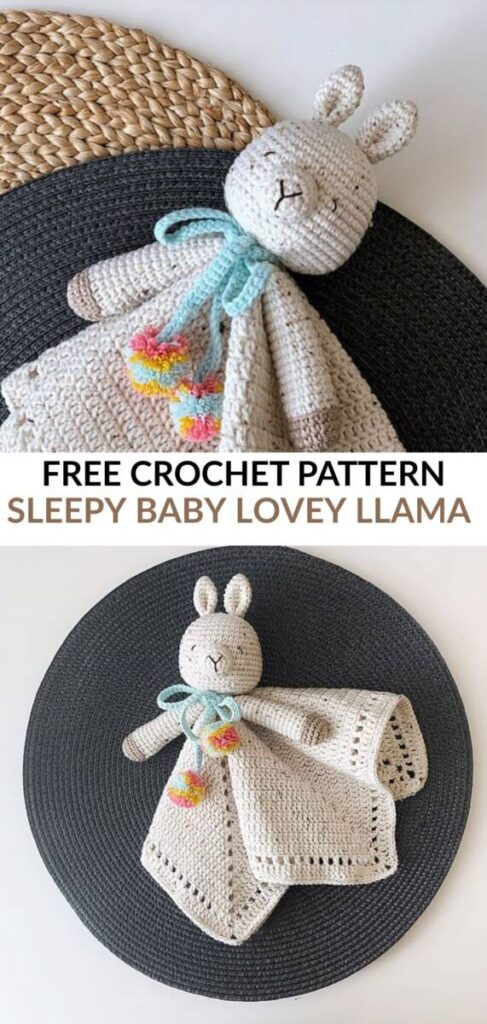 Free Crochet Baby Lovey Llama Patterns Pinterest