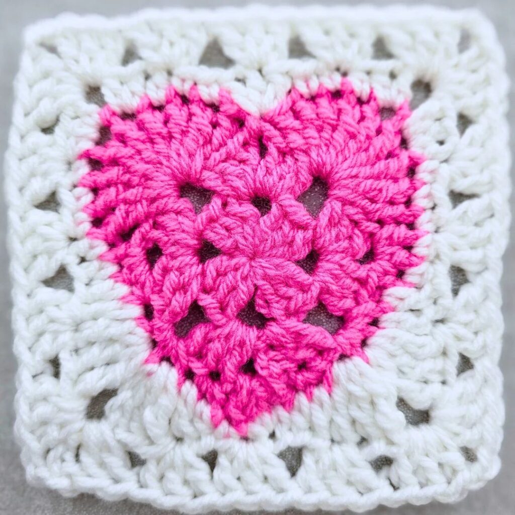 Free Crochet Granny Square Heart Patterns