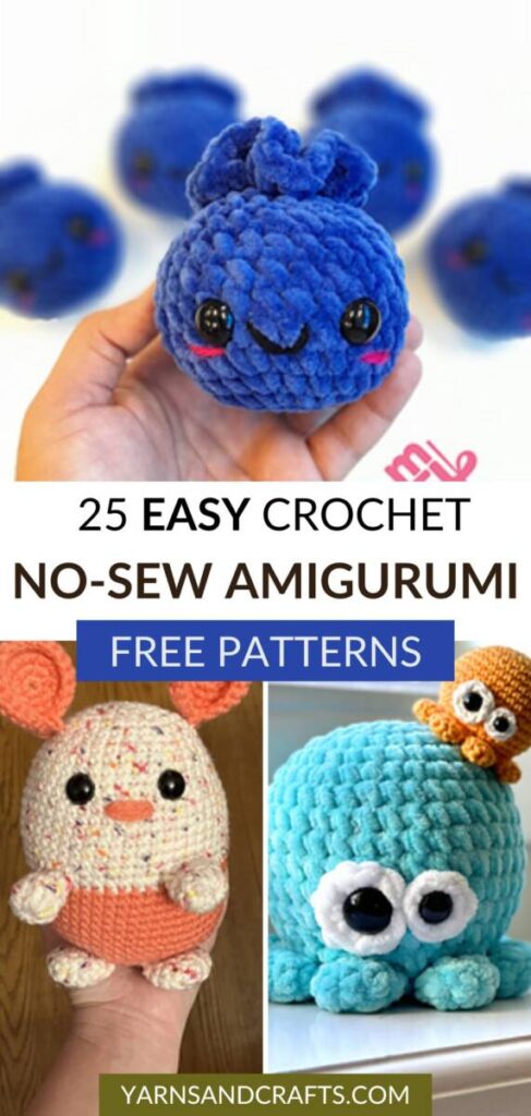 Free crochet no-sew amigurumi patterns Pinterest