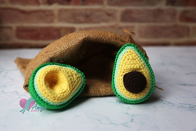 Free Amigurumi Crochet Avocado Pattern Pinterest 