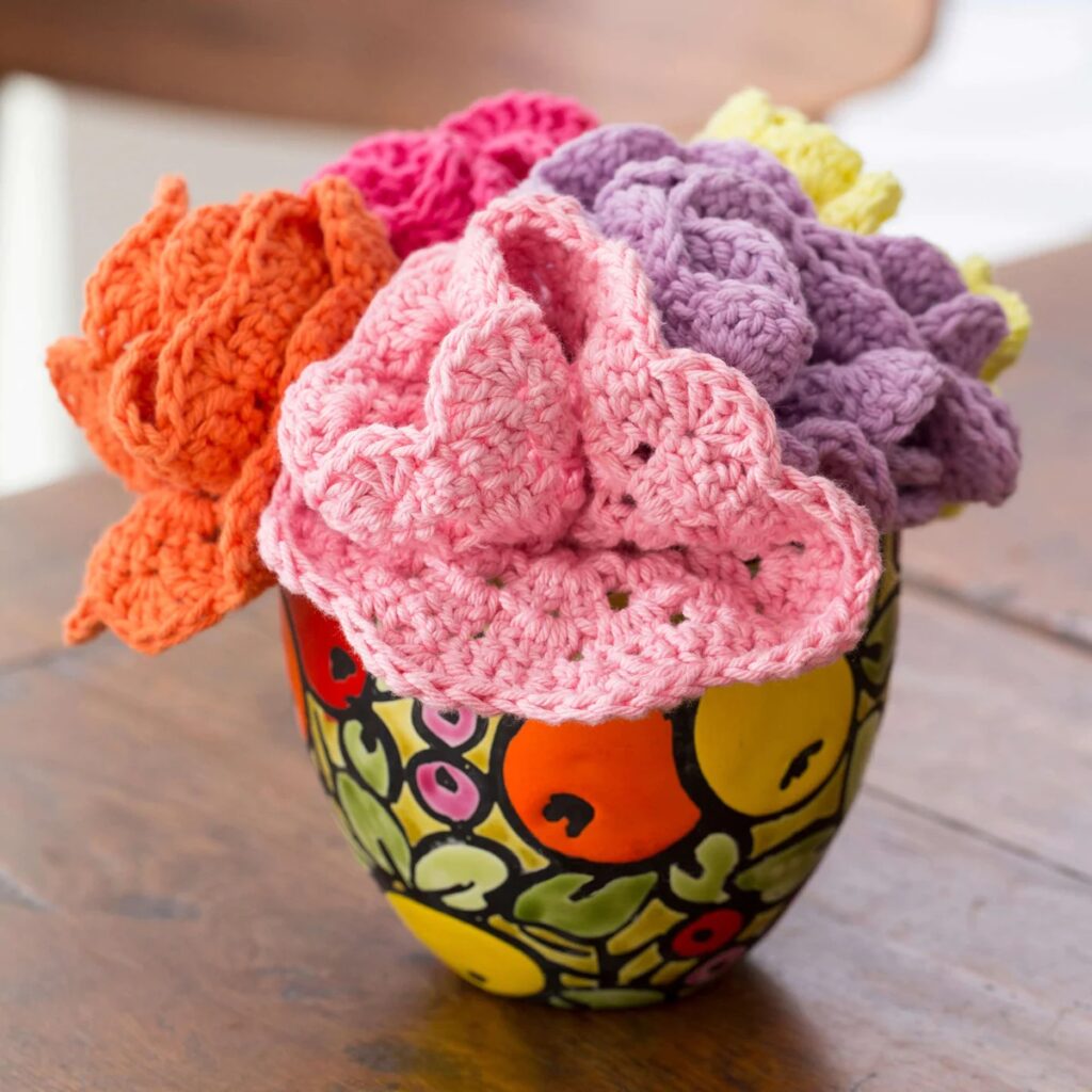 Free Crochet Colorful Flower Patterns