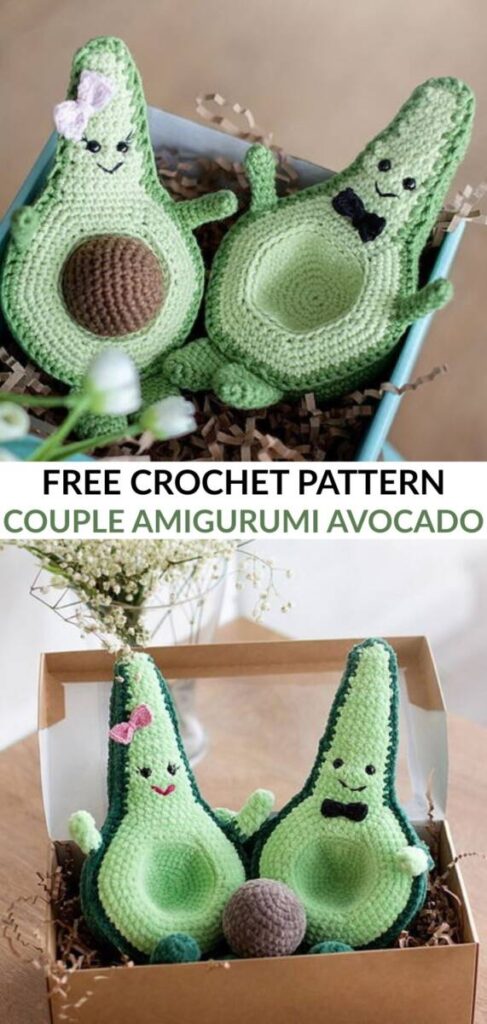 Free Amigurumi Crochet Avocado Pattern Pinterest 