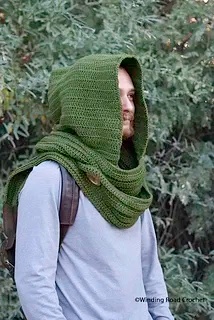 free crochet hooded scarf patterns