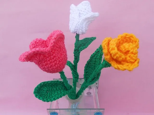 Free Crochet Tulip Flower Patterns