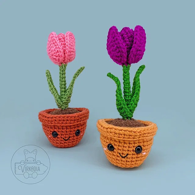 Free Crochet Tulip Flower Patterns
