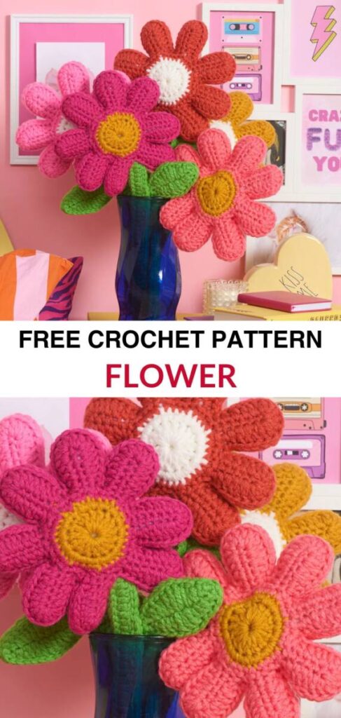 Free Crochet Flower Patterns Pinterest
