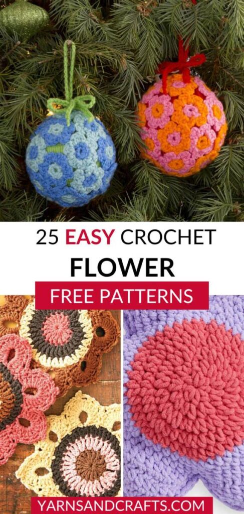 Free Crochet Flower Patterns Pinterest