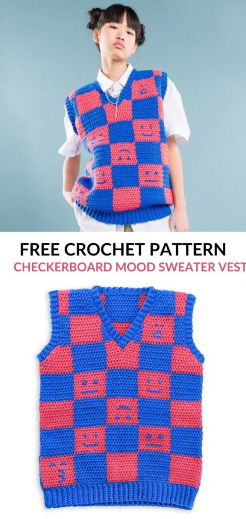 Free Crochet Sweater Vest Pattern Pinterest