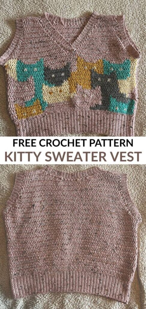 Free Crochet Sweater Vest Pattern Pinterest 