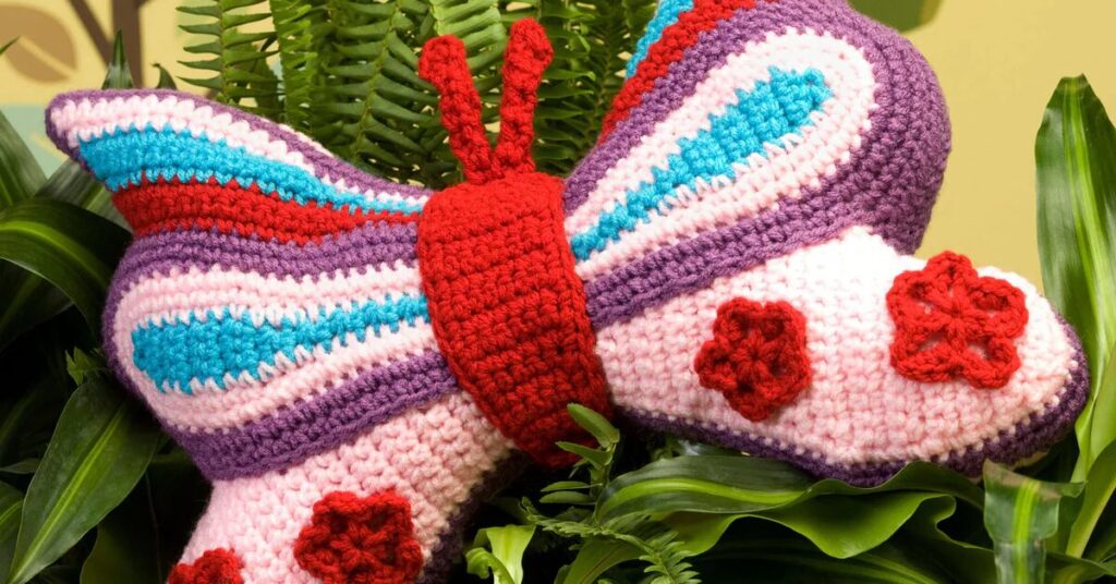 Featured image free crochet butterfly pattern