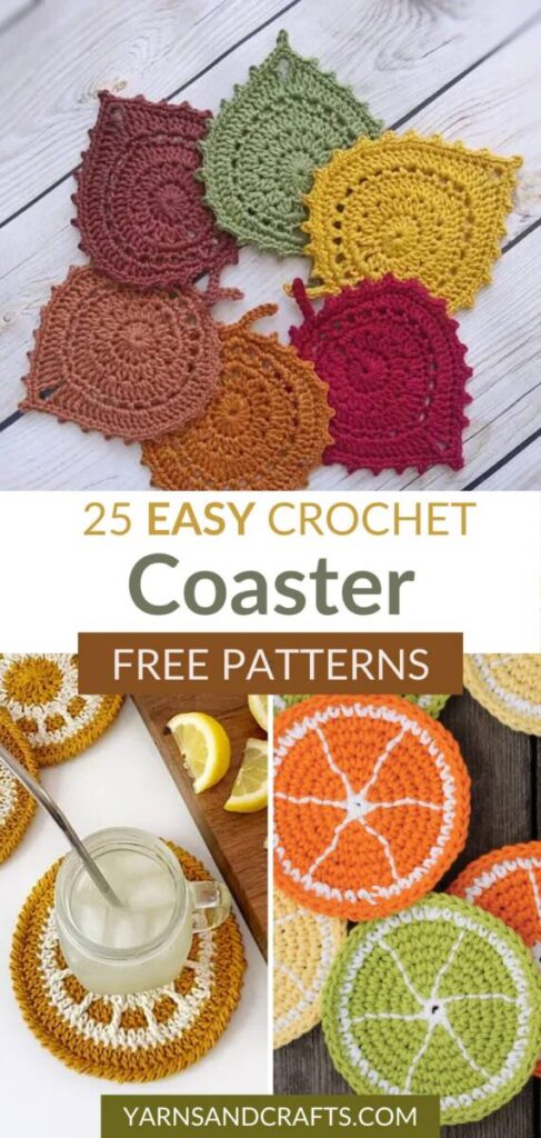 Free crochet coaster patterns Pinterest