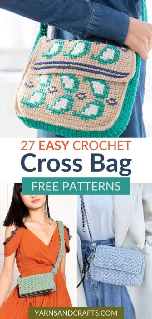 free crochet cross bag patterns Pinterest