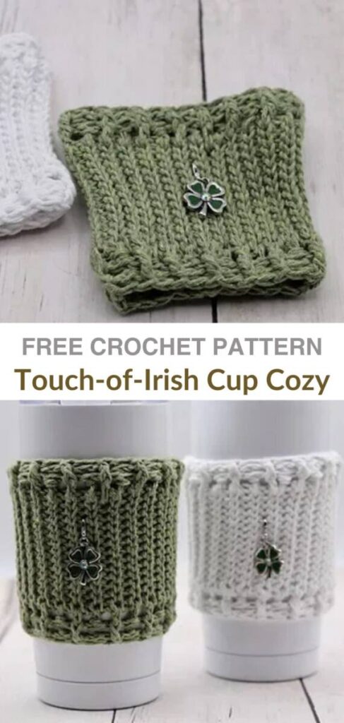 Free crochet cup cozy patterns Pinterest