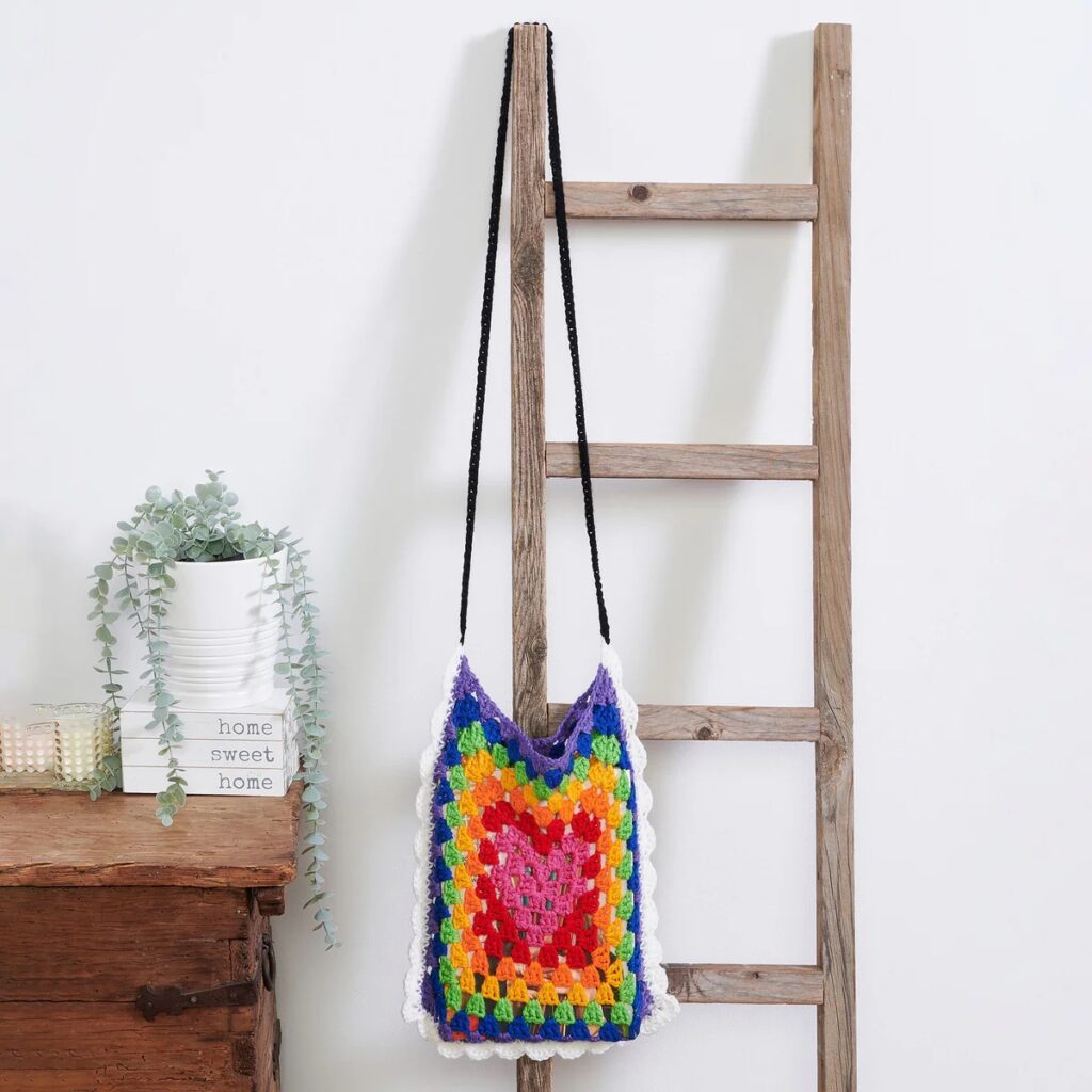 free crochet granny square bag patterns