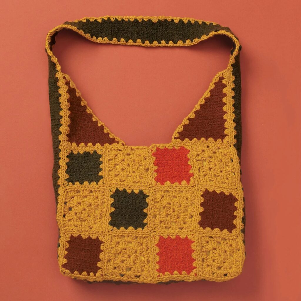 free crochet granny square bag patterns