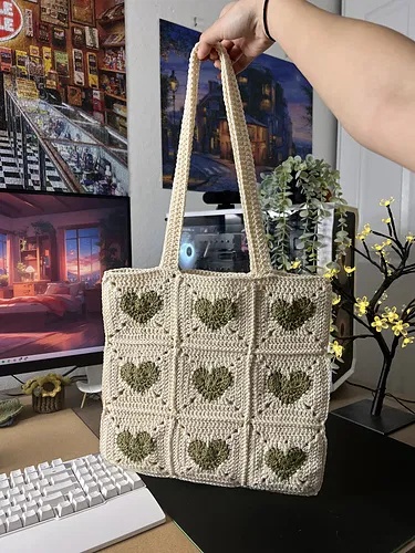 free crochet granny square bag patterns