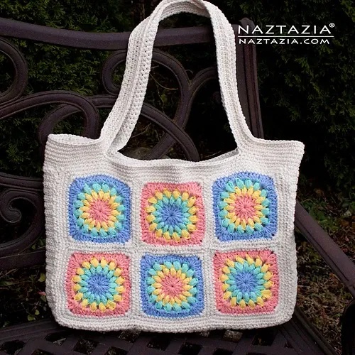 free crochet granny square bag patterns