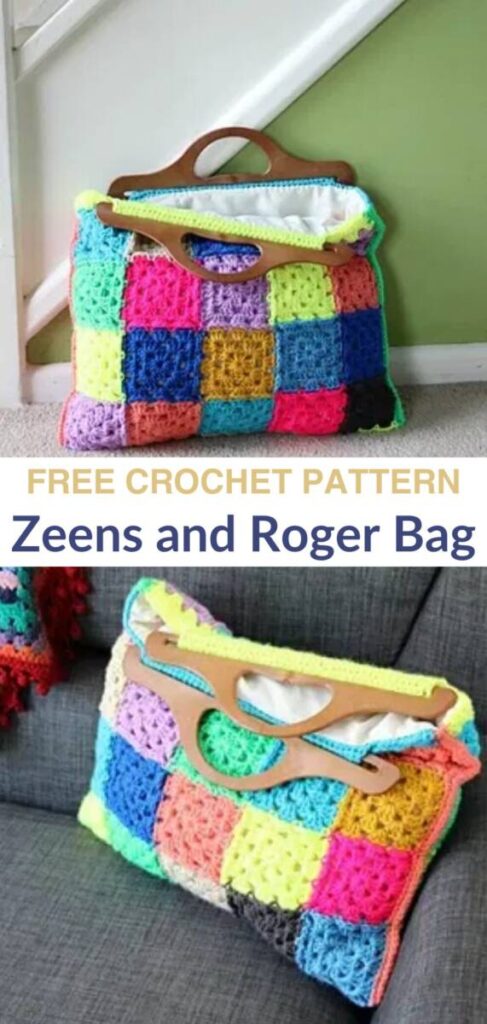 free crochet granny square bag patterns Pinterest