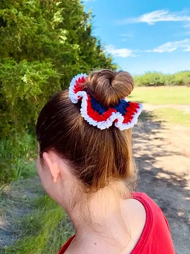 free crochet hair scrunchies patterns