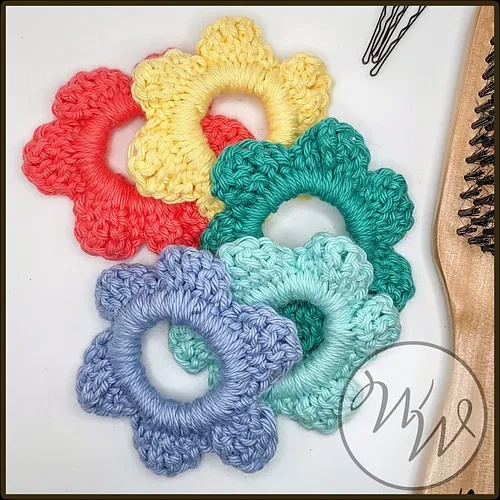 free crochet hair scrunchies patterns