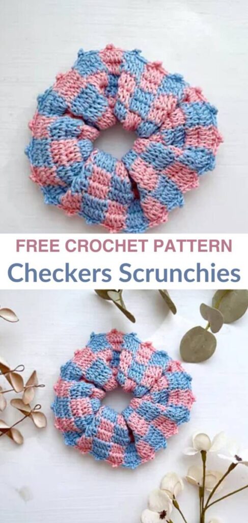 free crochet hair scrunchies patterns Pinterest