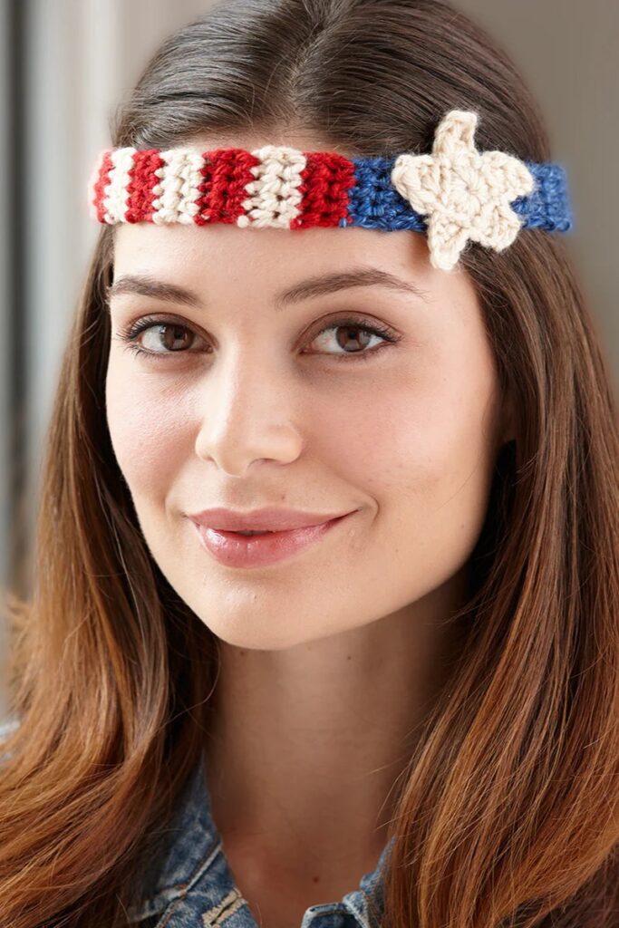 Flag Free Crochet 4th of July Hair Wraps Pattern