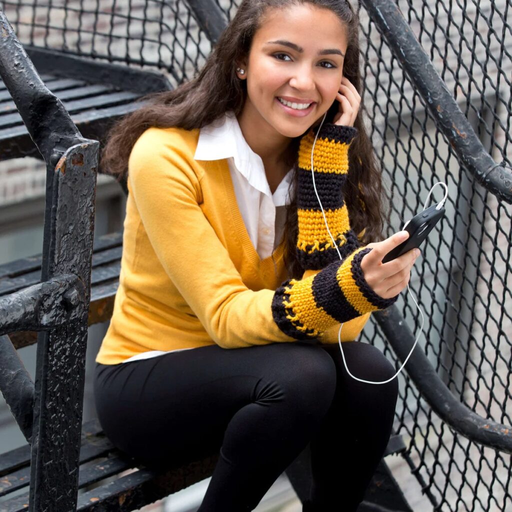 free crochet hand warmer pattern