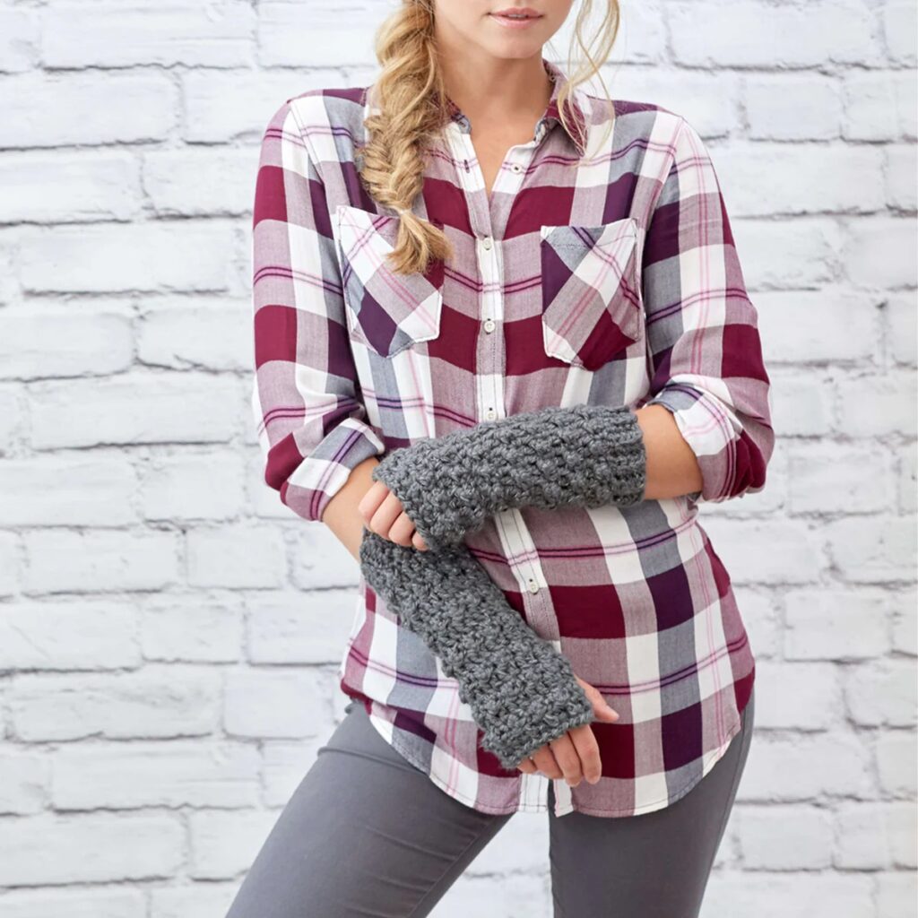 free crochet hand warmer pattern