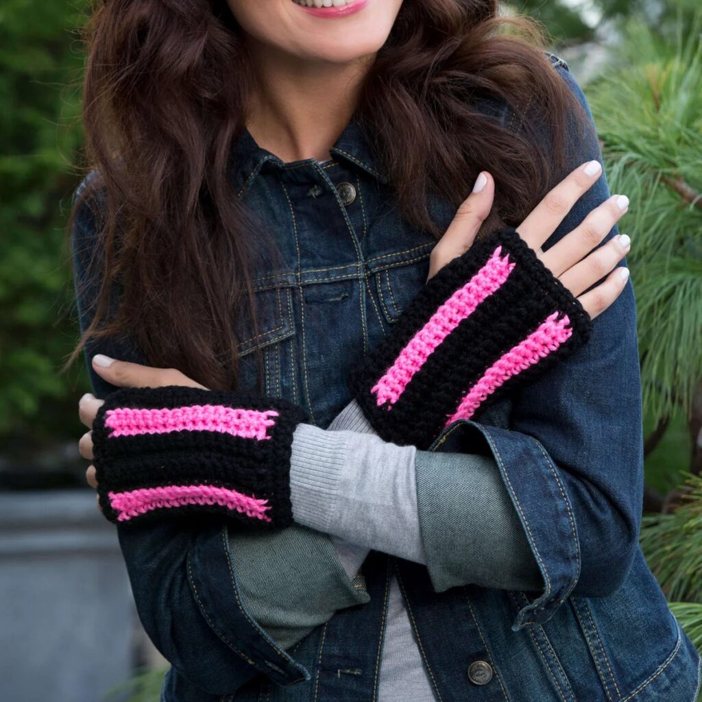 free crochet hand warmer pattern