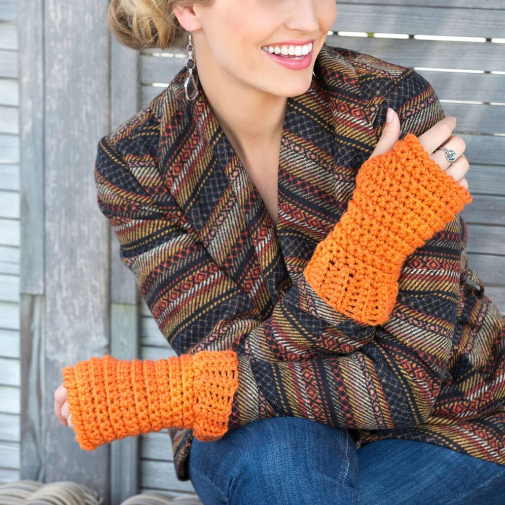 free crochet hand warmer pattern