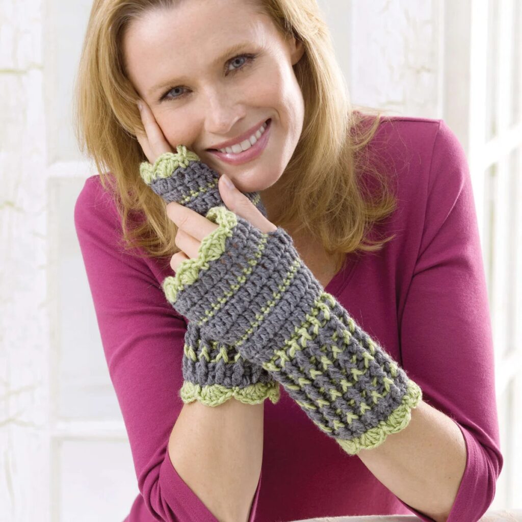 free crochet hand warmer pattern