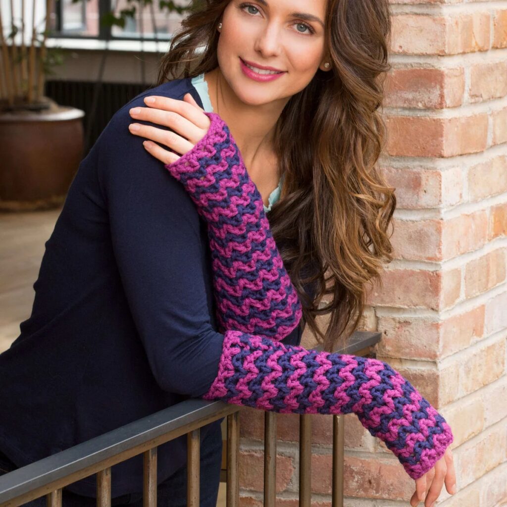 free crochet hand warmer pattern