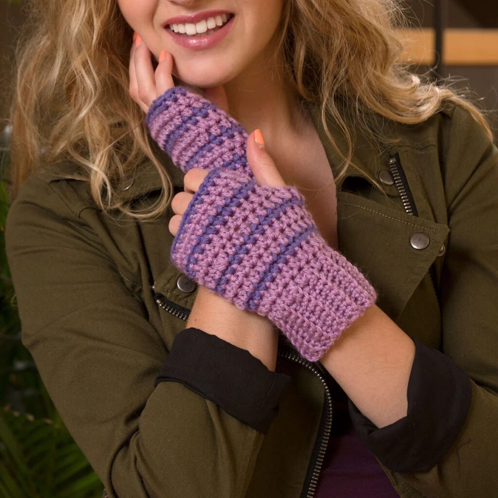 free crochet hand warmer pattern