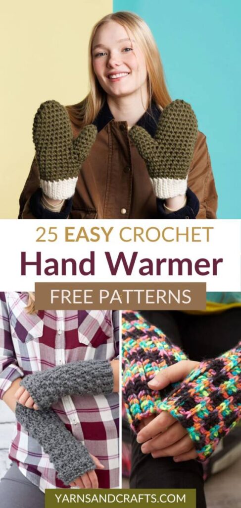 free crochet hand warmer patterns Pinterest
