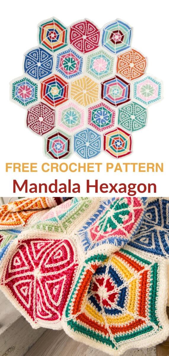 27 Free and Easy Crochet Hexagon Patterns | Yarns and Crafts