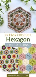 27 Free and Easy Crochet Hexagon Patterns | Yarns and Crafts