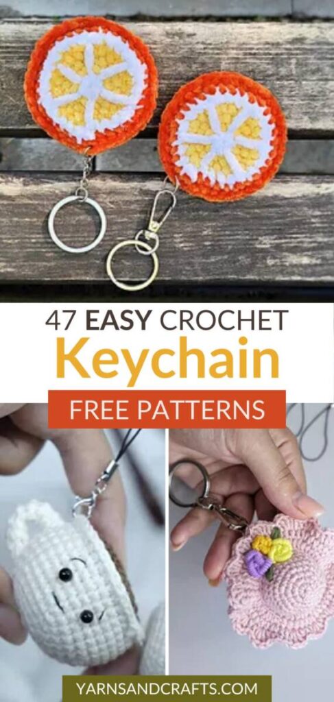 free crochet keychain patterns Pinterest