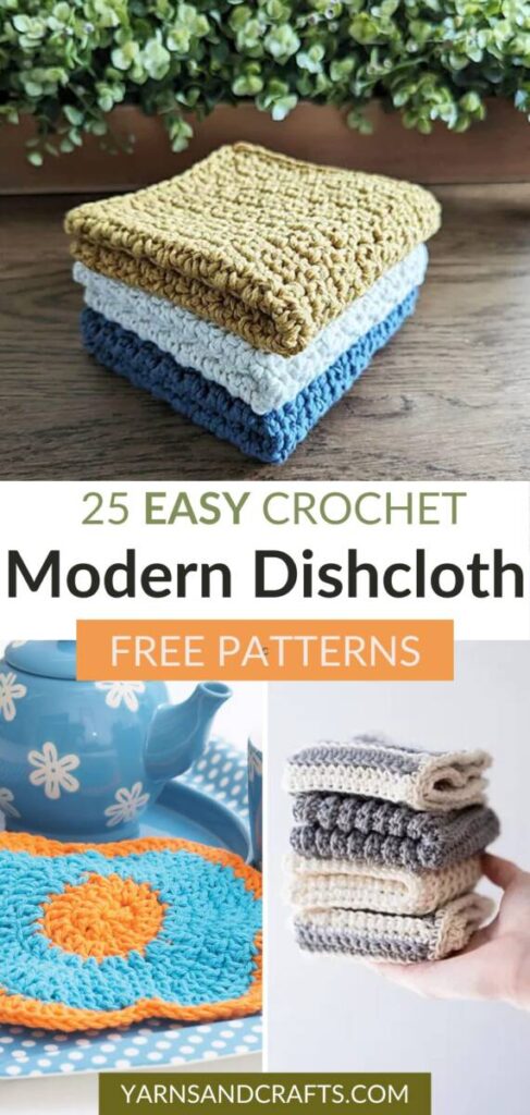 free crochet modern dishcloth patterns Pinterest